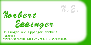 norbert eppinger business card